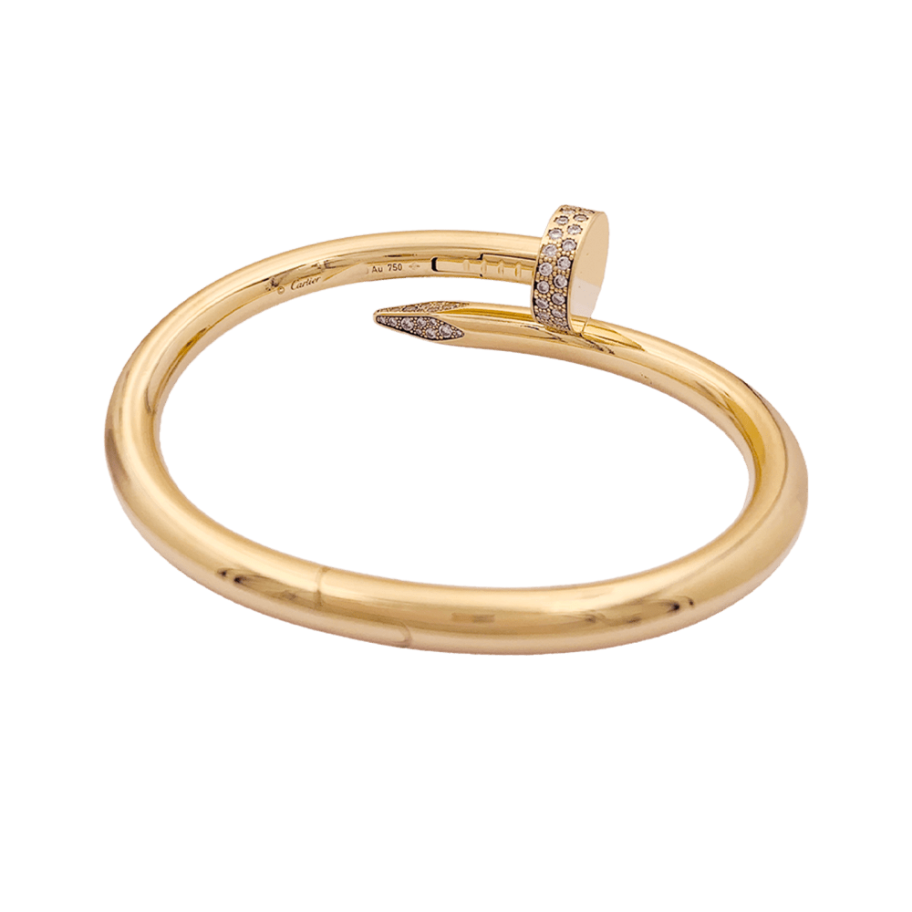 Bracelet Cartier, "Juste un clou", or jaune, diamants.