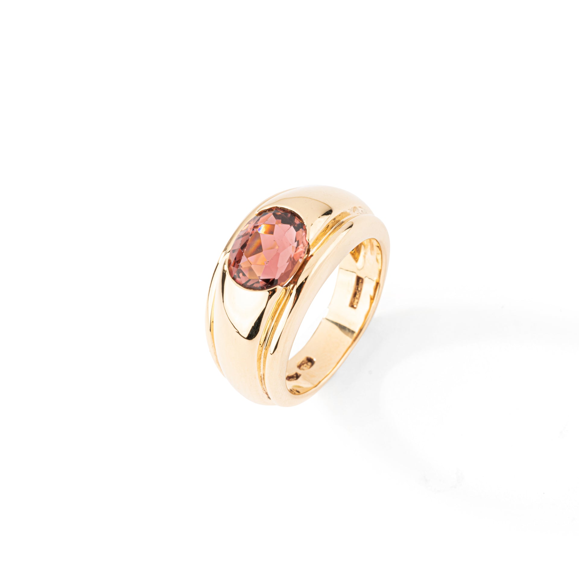 Bague Boucheron vintage, or jaune et tourmaline