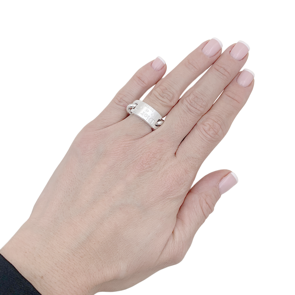 Dior ring, "Gourmette", white gold.