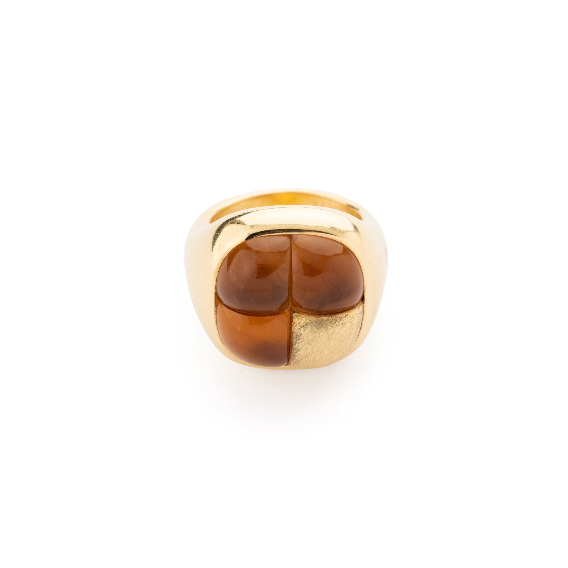 Pomellato "Mosaic" ring, in 18K yellow gold and citrine