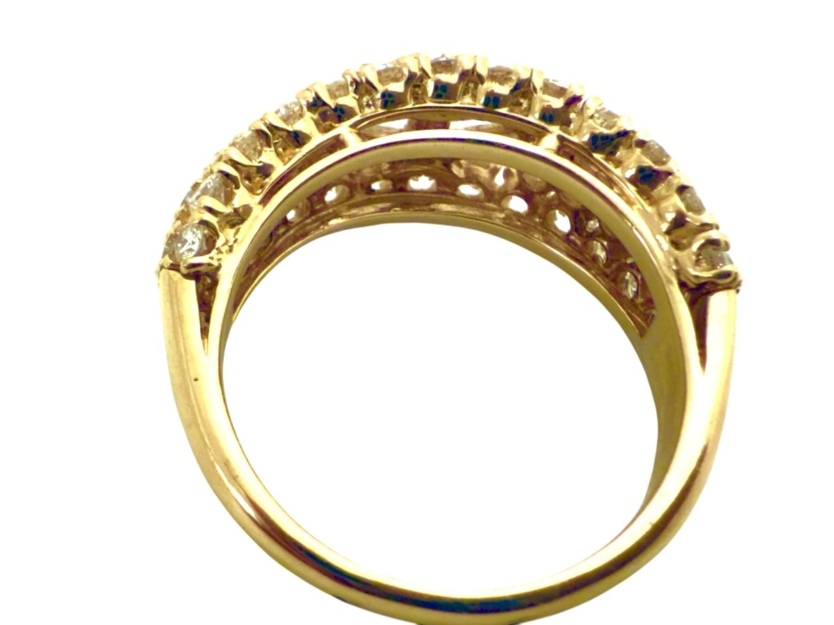 Boucheron bague Vintage or jaune 18 K et diamants - Maison Eloe