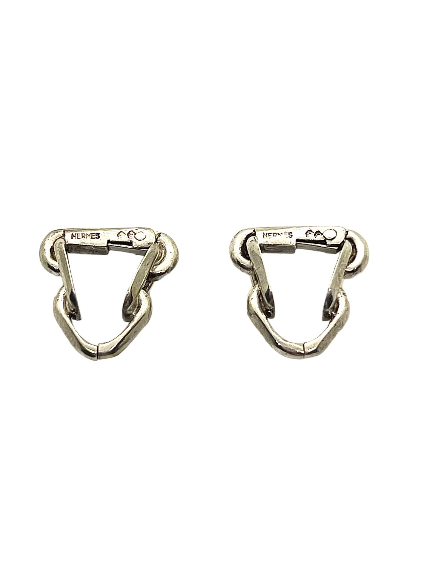Hermès silver cufflinks by Rollang fils &amp; Cie