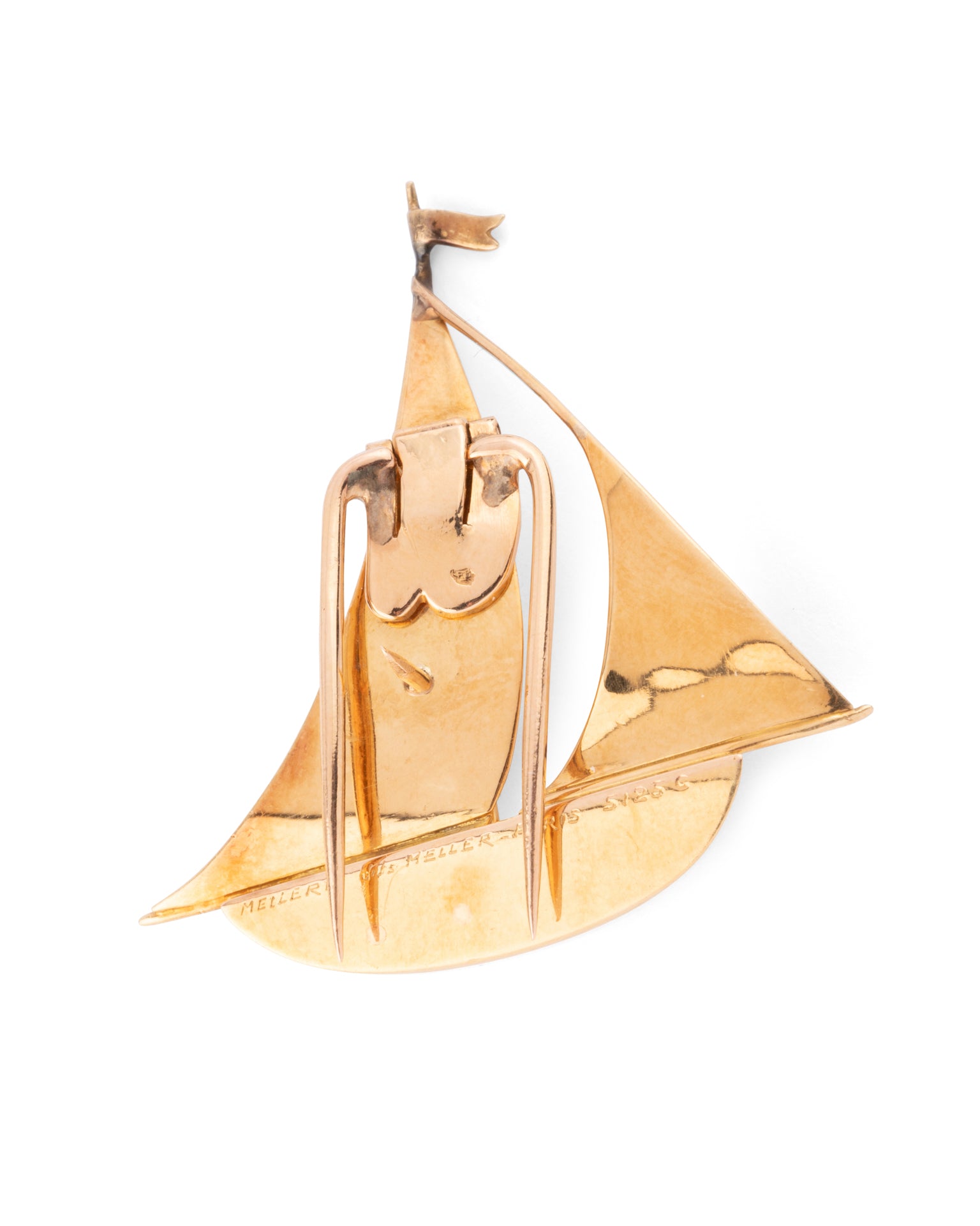 Vintage Mellerio brooch in 18K yellow gold