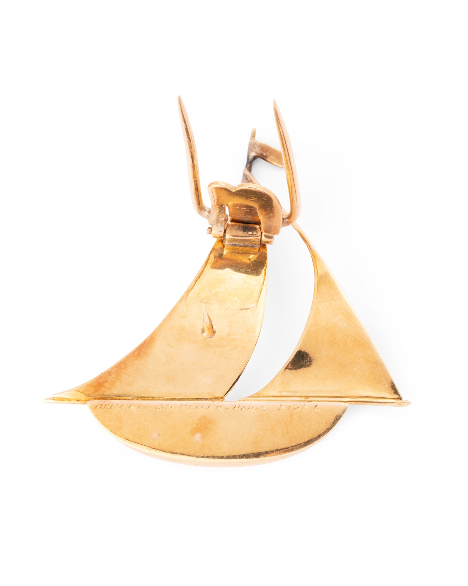 Vintage Mellerio brooch in 18K yellow gold