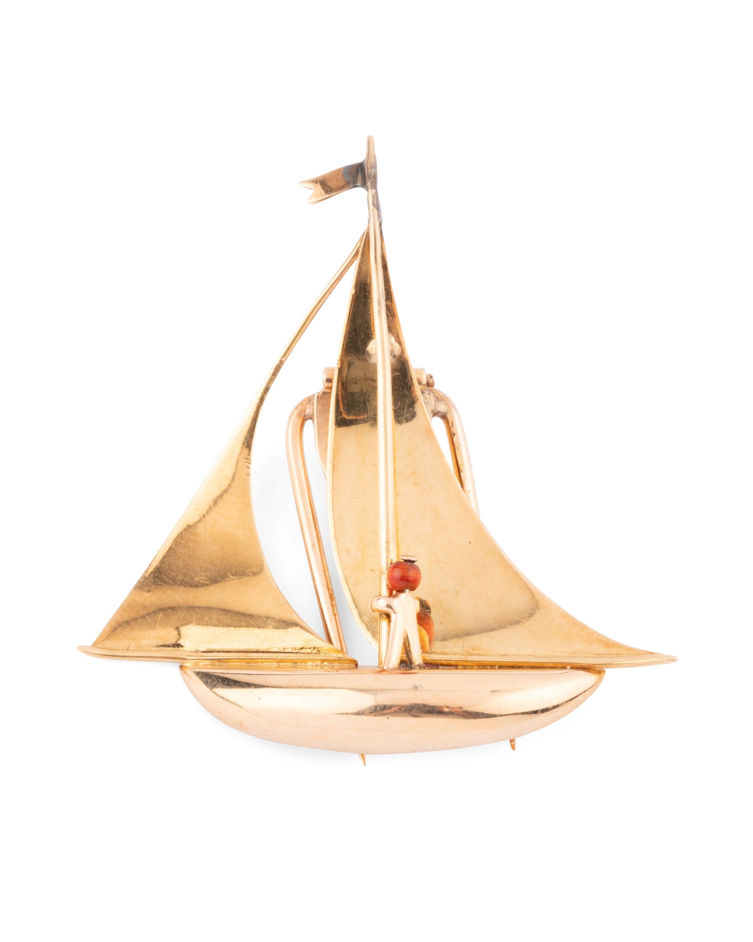 Vintage Mellerio brooch in 18K yellow gold