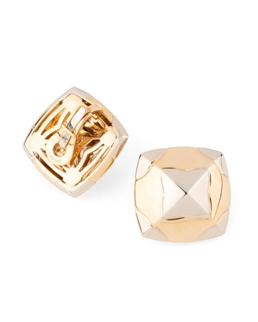 Bulgari yellow and white gold clip-on earrings