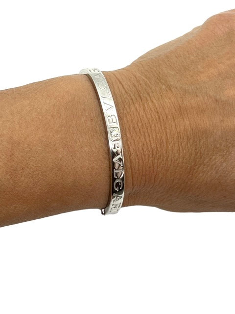 Bulgari "Bulgari Bulgari" bracelet in 18k white gold and diamonds