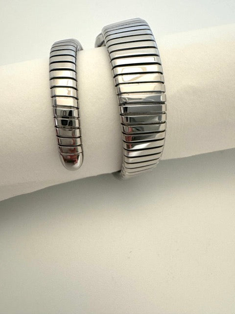 Bulgari, Serpenti Tubogas two-turn watch, Steel and Diamonds, ref 101827
