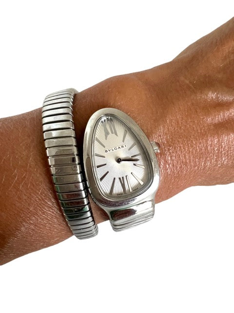 Bulgari montre Serpenti en acier