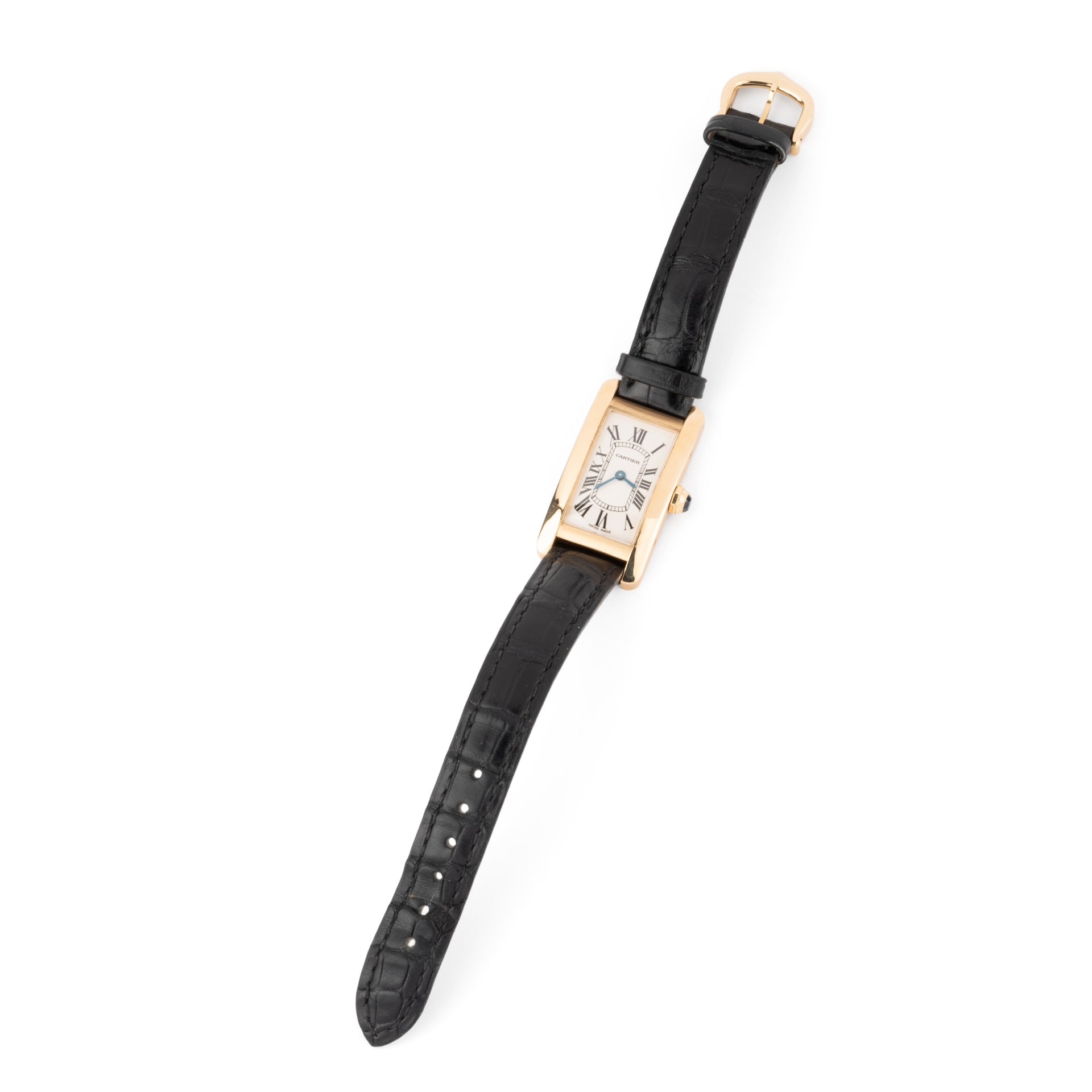 Cartier Tank American watch, yellow gold.