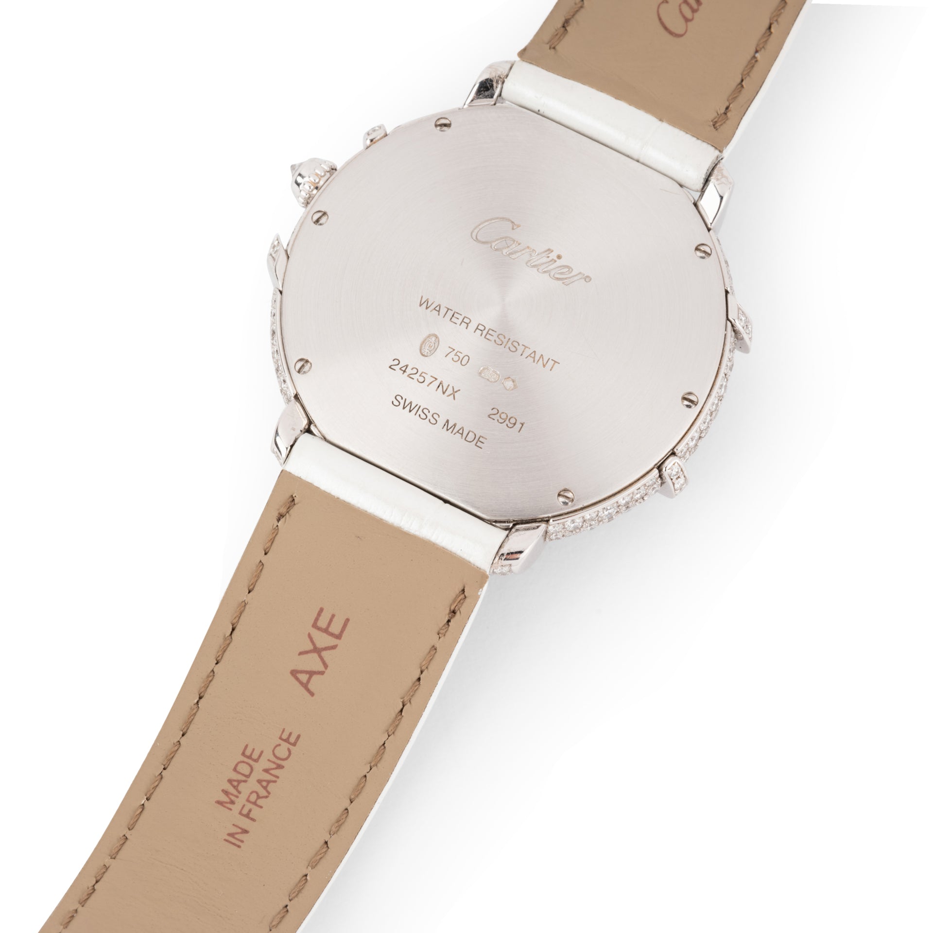 Cartier "Crazy ronde" white gold and diamond watch