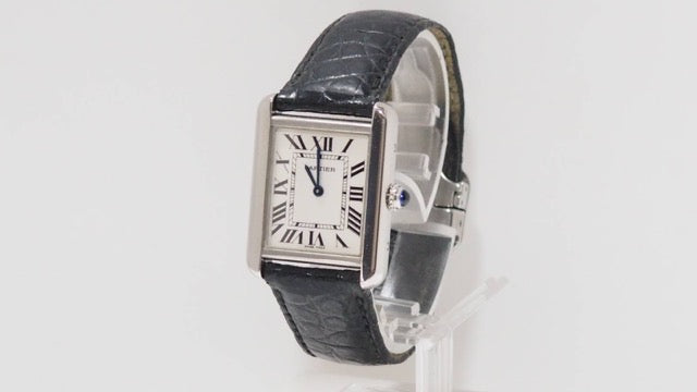 A Cartier Tank solo watch in steel
