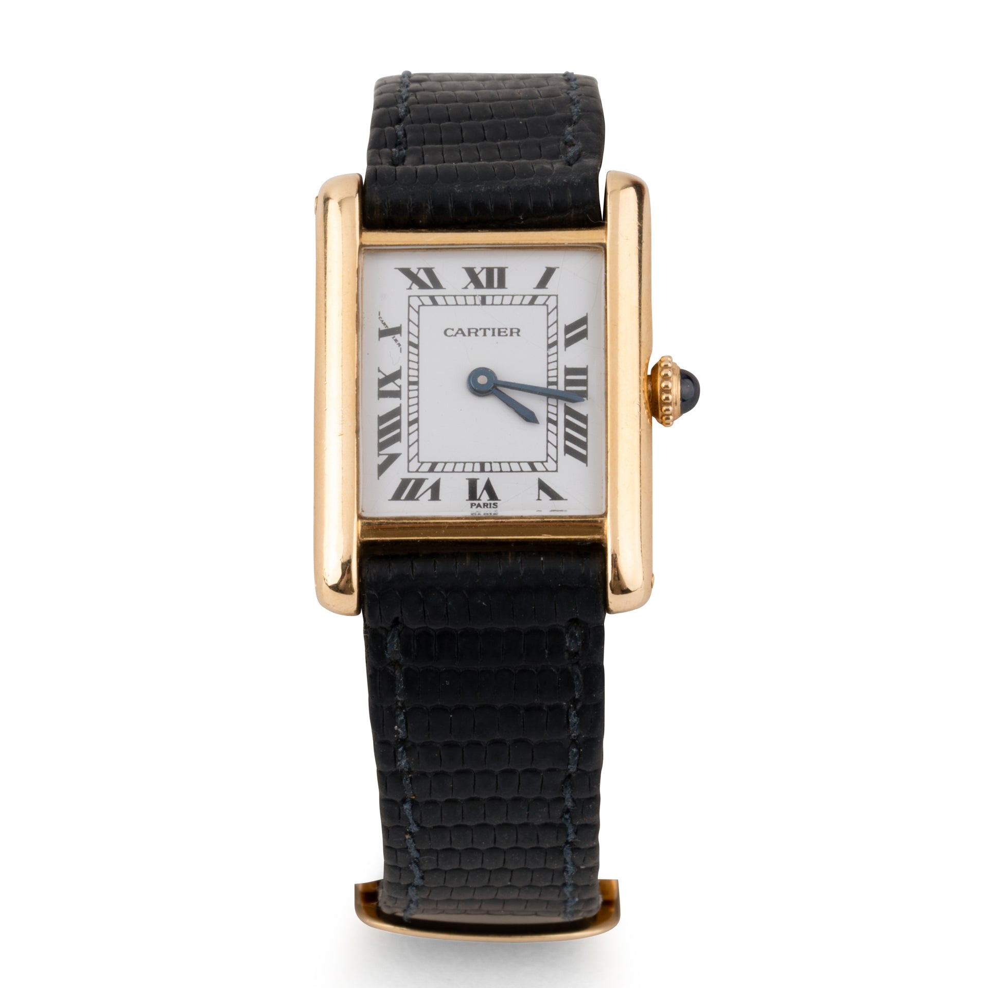 Cartier, Tank Watch Yellow Gold on Leather