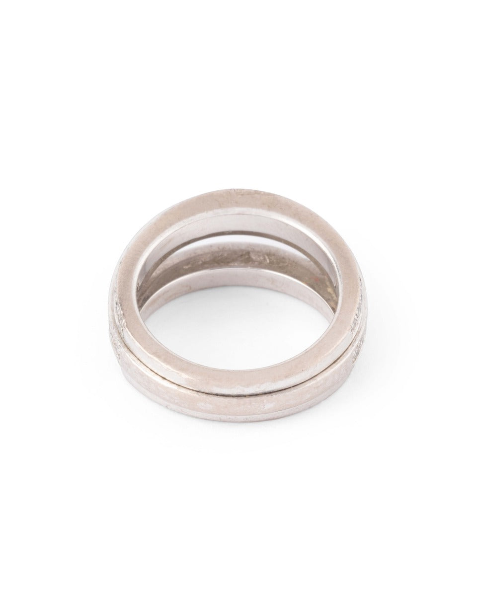 Cartier 3-bridge ring in 18k white gold and diamonds