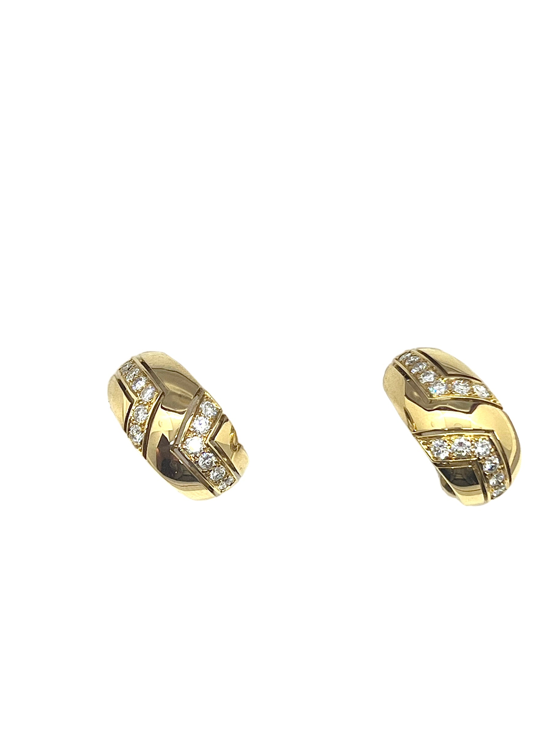 Cartier, Boucles d’oreilles vintage « up& up » Or et Diamants