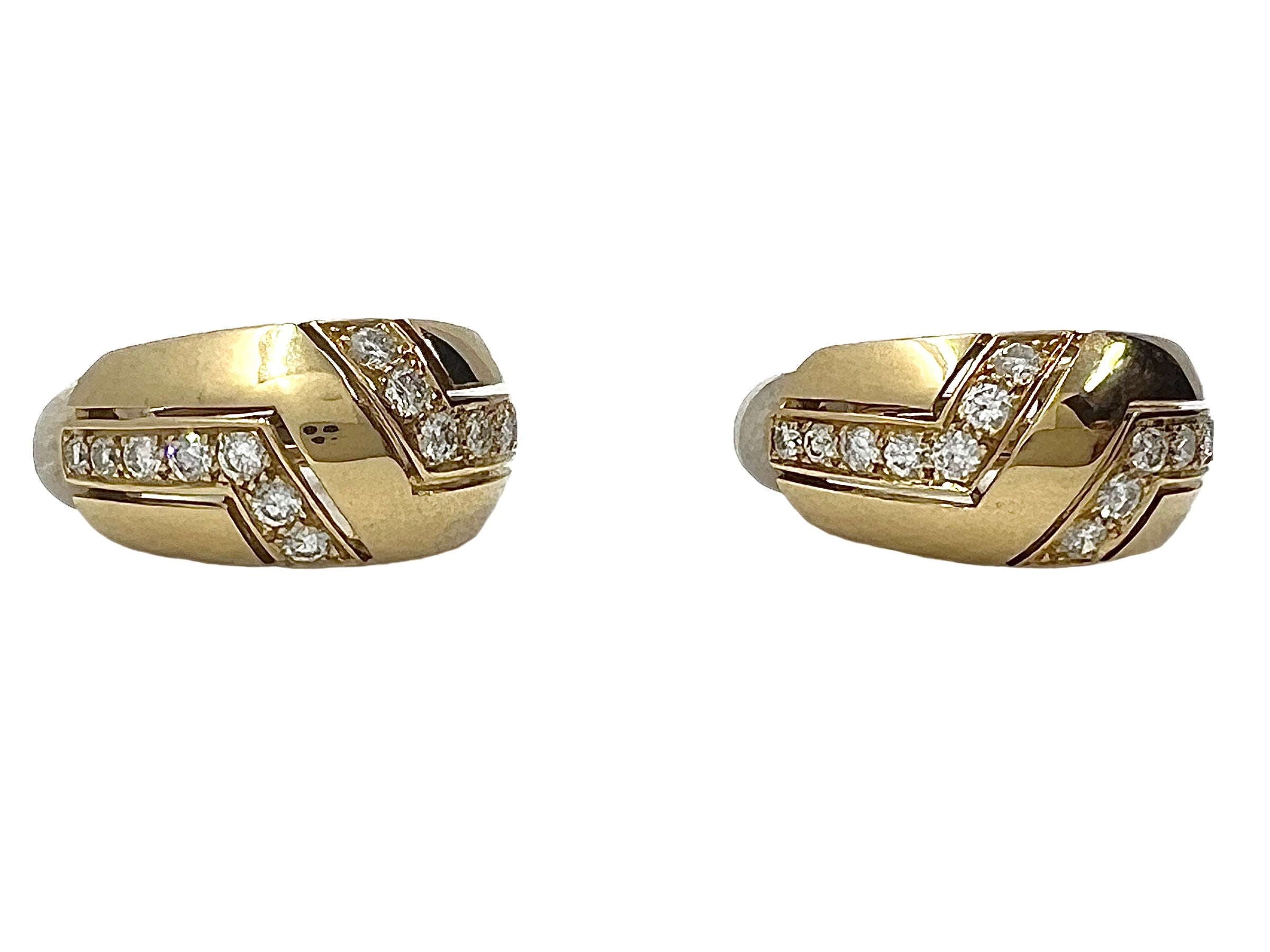 Cartier, Boucles d’oreilles vintage « up& up » Or et Diamants