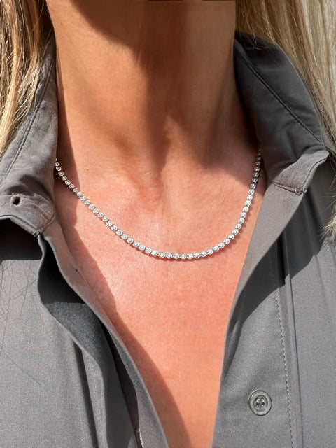 Cartier, "C de Cartier" necklace with diamonds in white gold