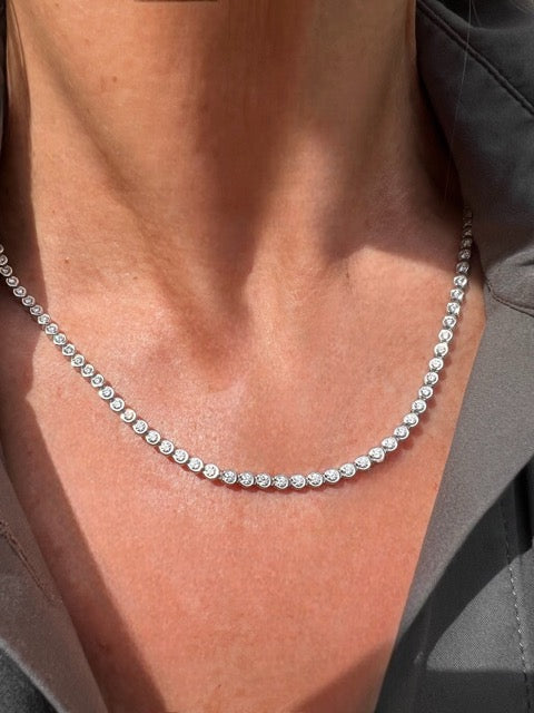 Cartier, "C de Cartier" necklace with diamonds in white gold