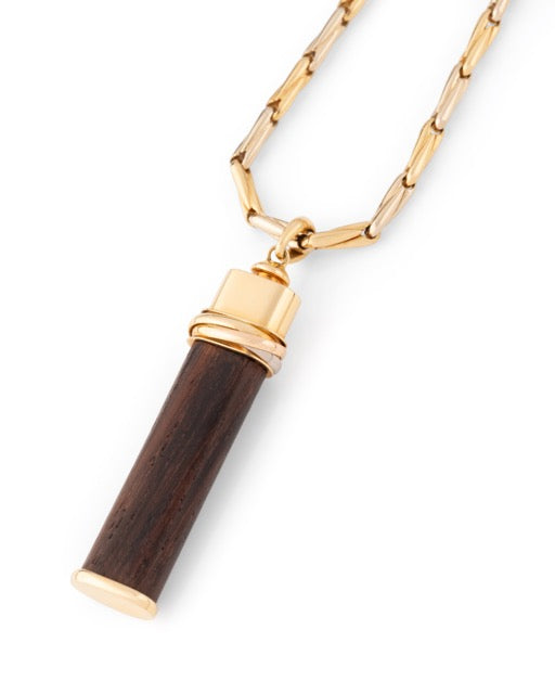 Cartier, 18K two-tone gold necklace and "Touch Wood" pendant, in vintage wood