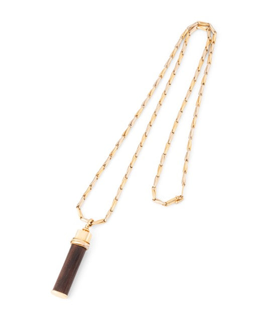 Cartier, 18K two-tone gold necklace and "Touch Wood" pendant, in vintage wood