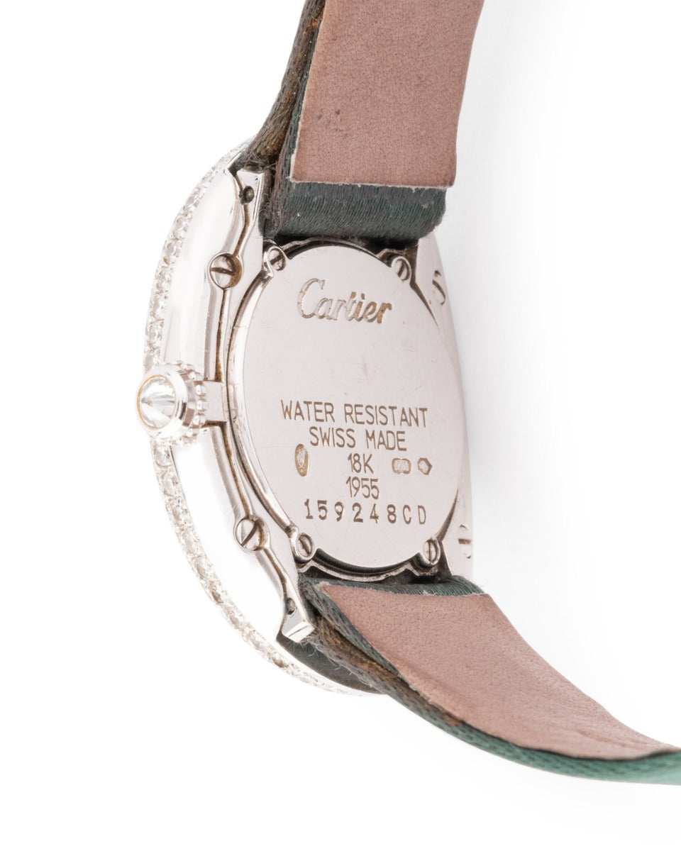 Cartier, Baignoire Watch in White Gold and Diamonds