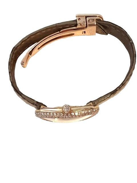 Cartier "Baignoire" watch in yellow gold and diamonds