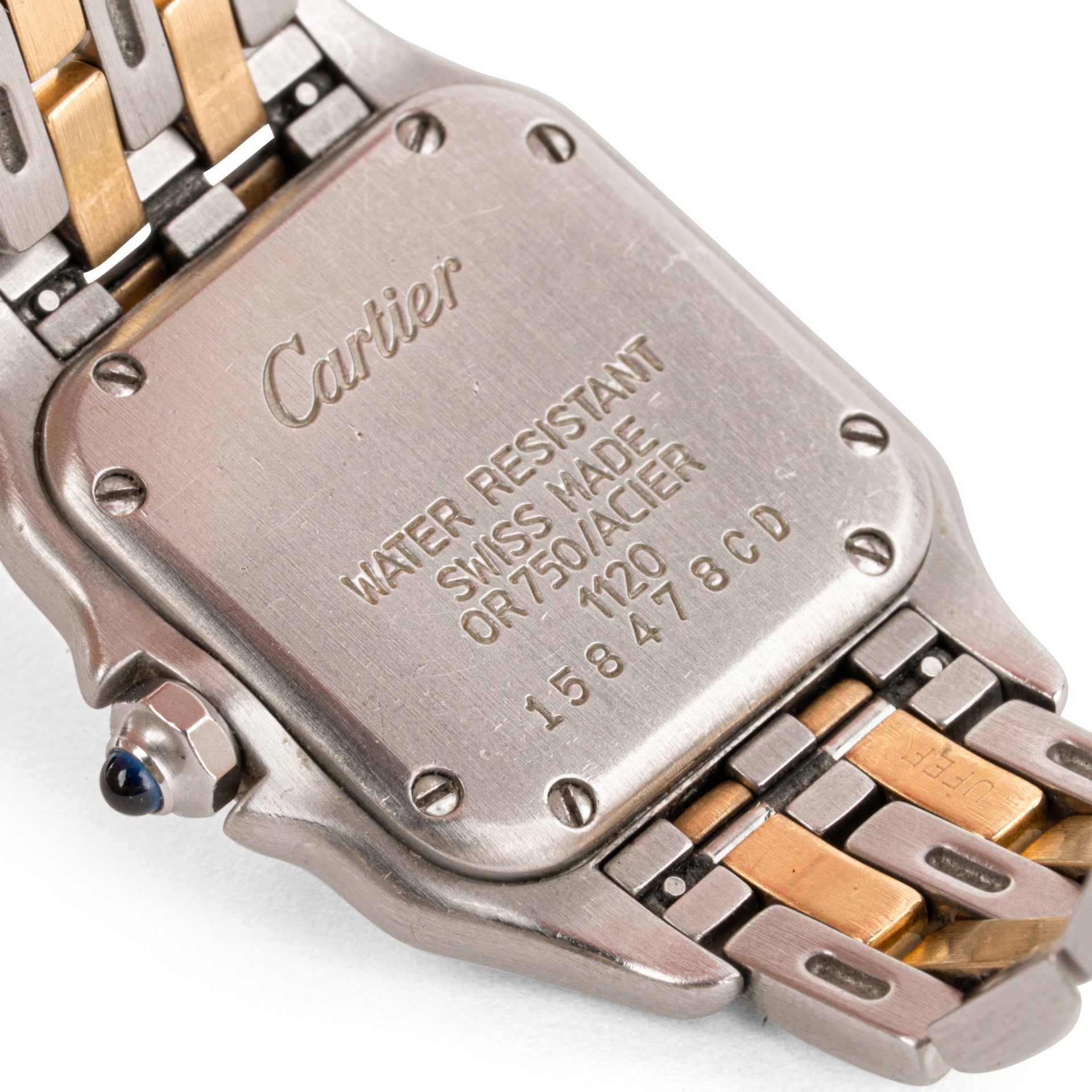 Cartier, Panthère 2-row watch in Gold and Steel, Vintage
