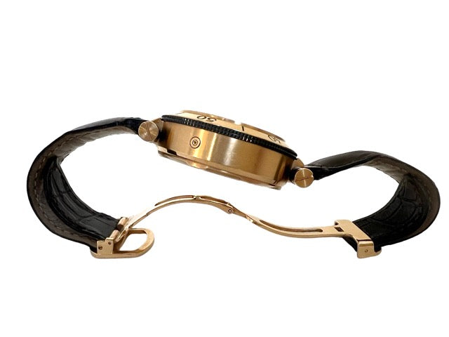 Cartier, Pasha Seatimer Watch Rose Gold on Leather