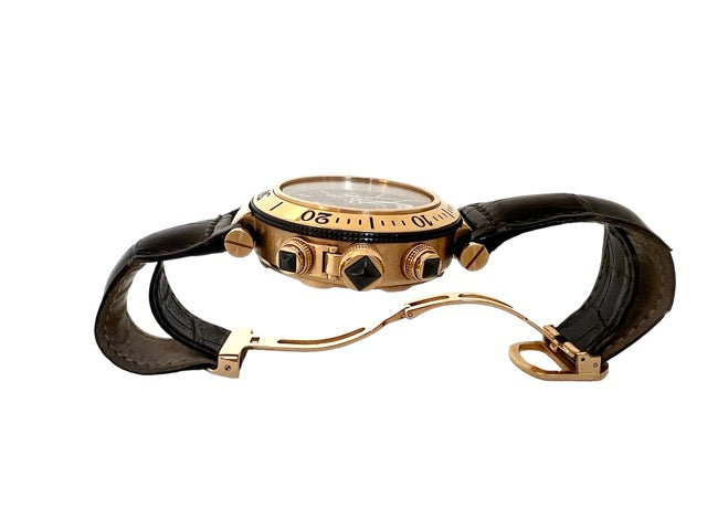 Cartier, Pasha Seatimer Watch Rose Gold on Leather