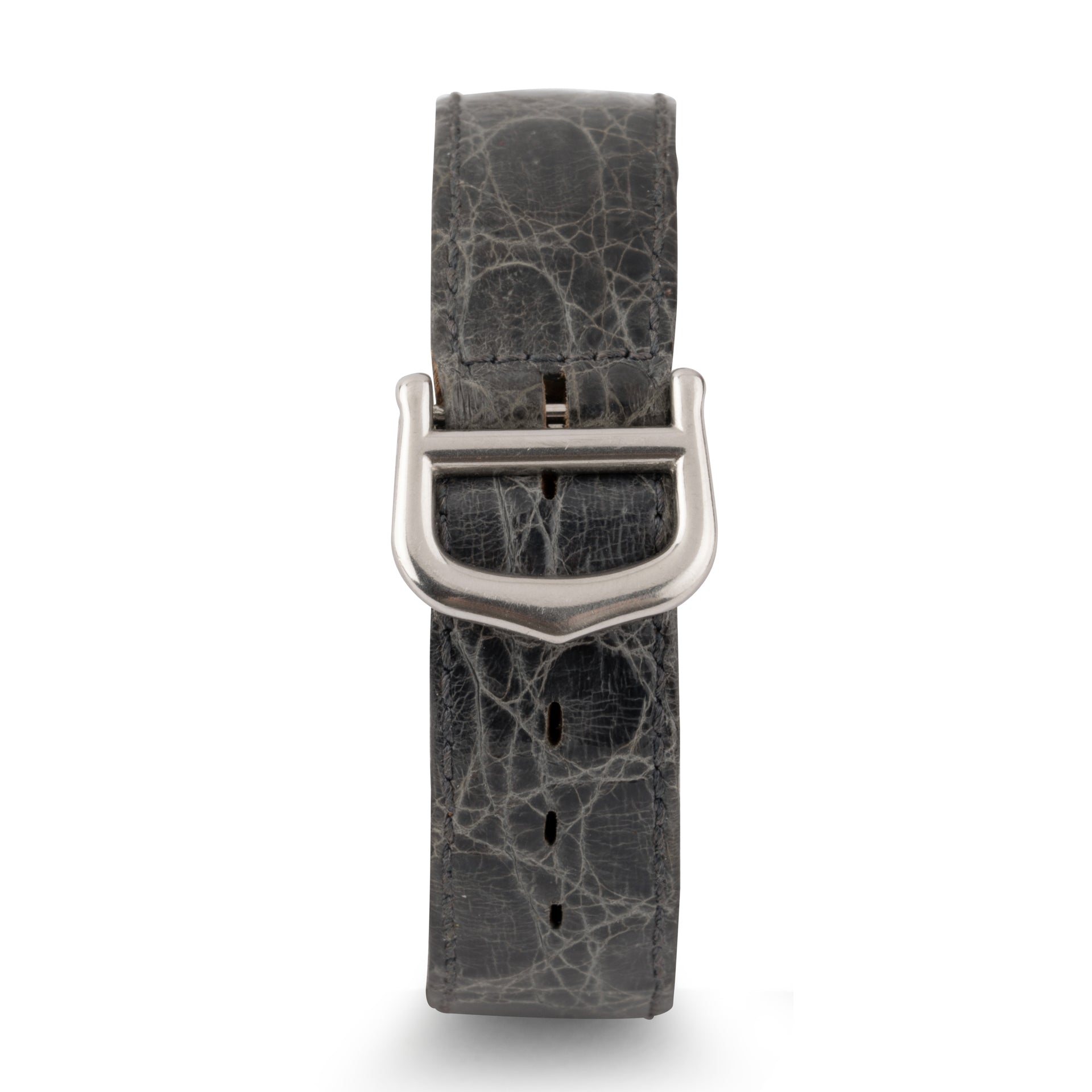 Cartier, Tank Must watch, silver on leather