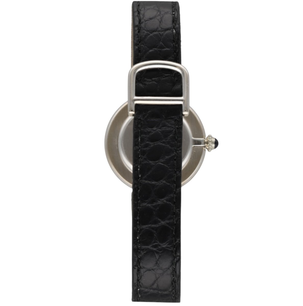 Cartier montre Vendôme Ellipse en or gris 18K mécanique vintage - Maison Eloe