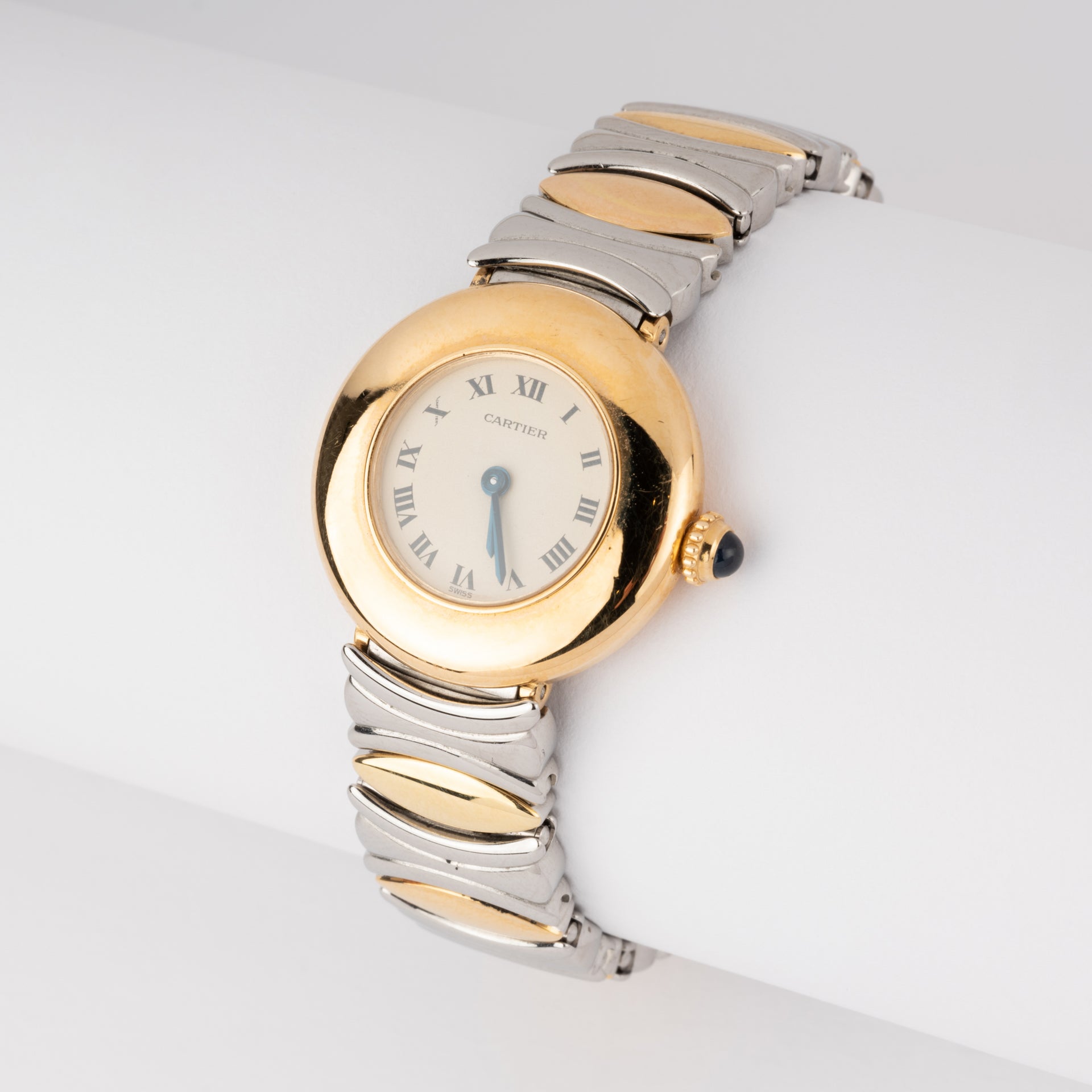 Cartier "Colisée" watch, yellow gold, steel.