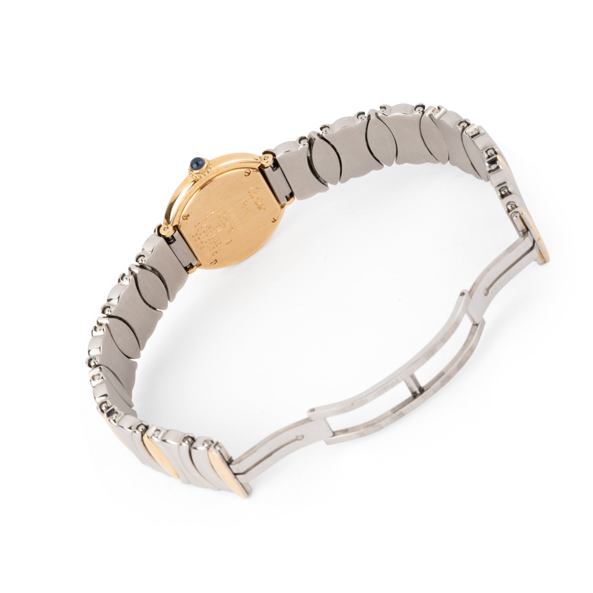 Cartier "Colisée" watch, yellow gold, steel.