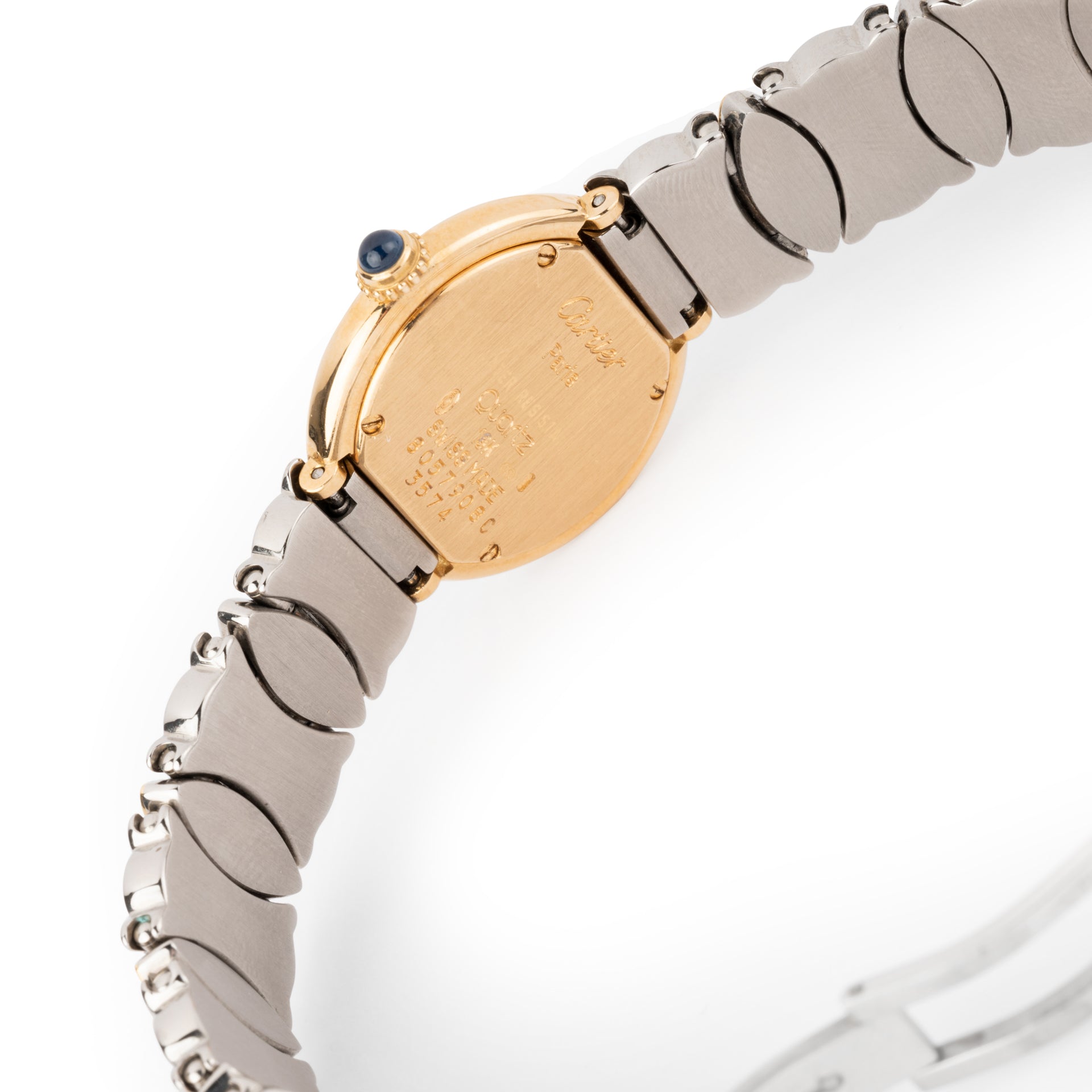 Cartier "Colisée" watch, yellow gold, steel.