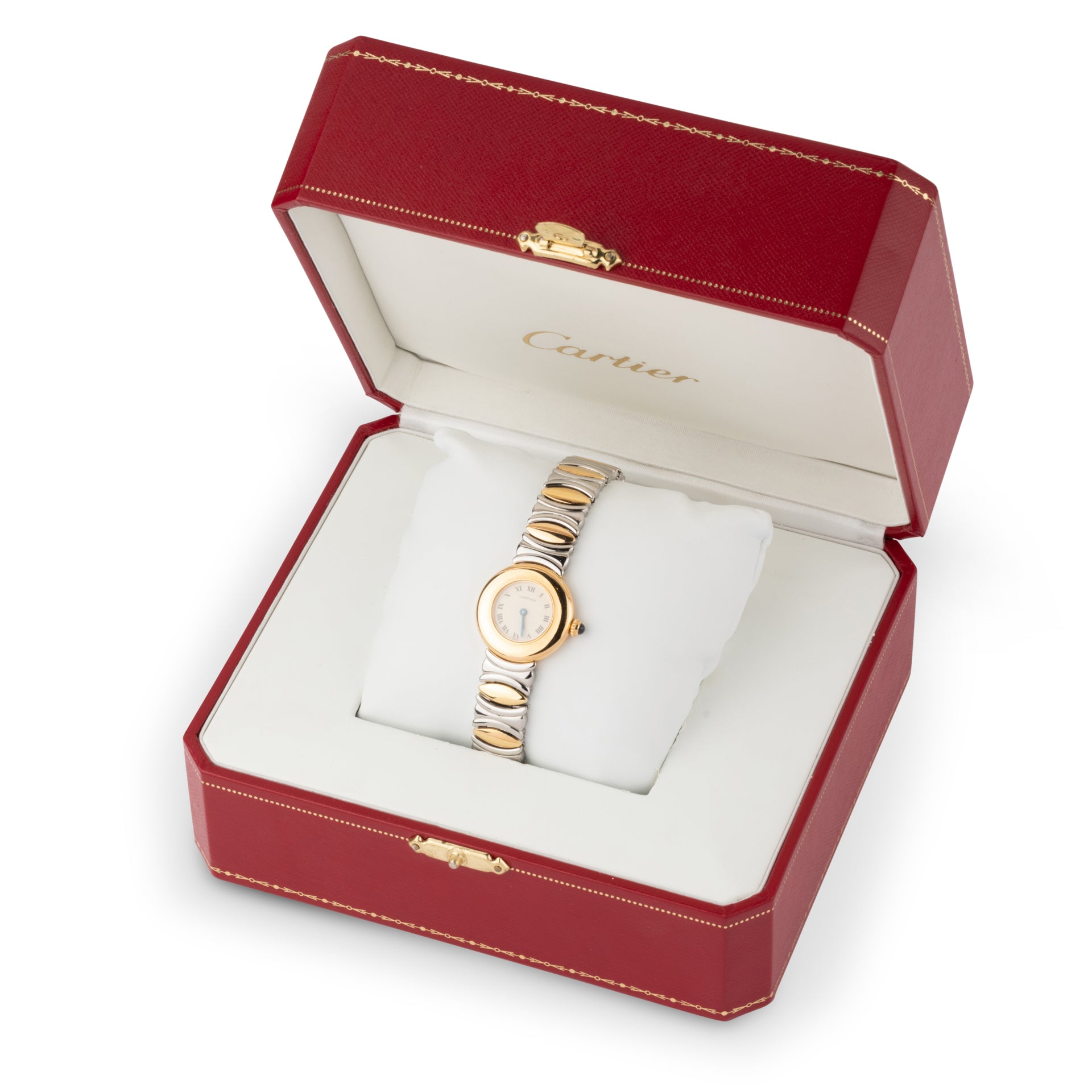 Cartier "Colisée" watch, yellow gold, steel.