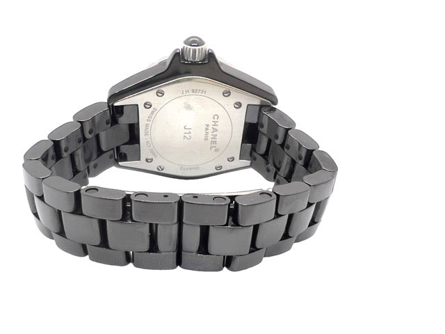 Chanel, J12 black ceramic quartz watch