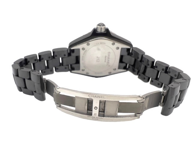 Chanel, J12 black ceramic quartz watch