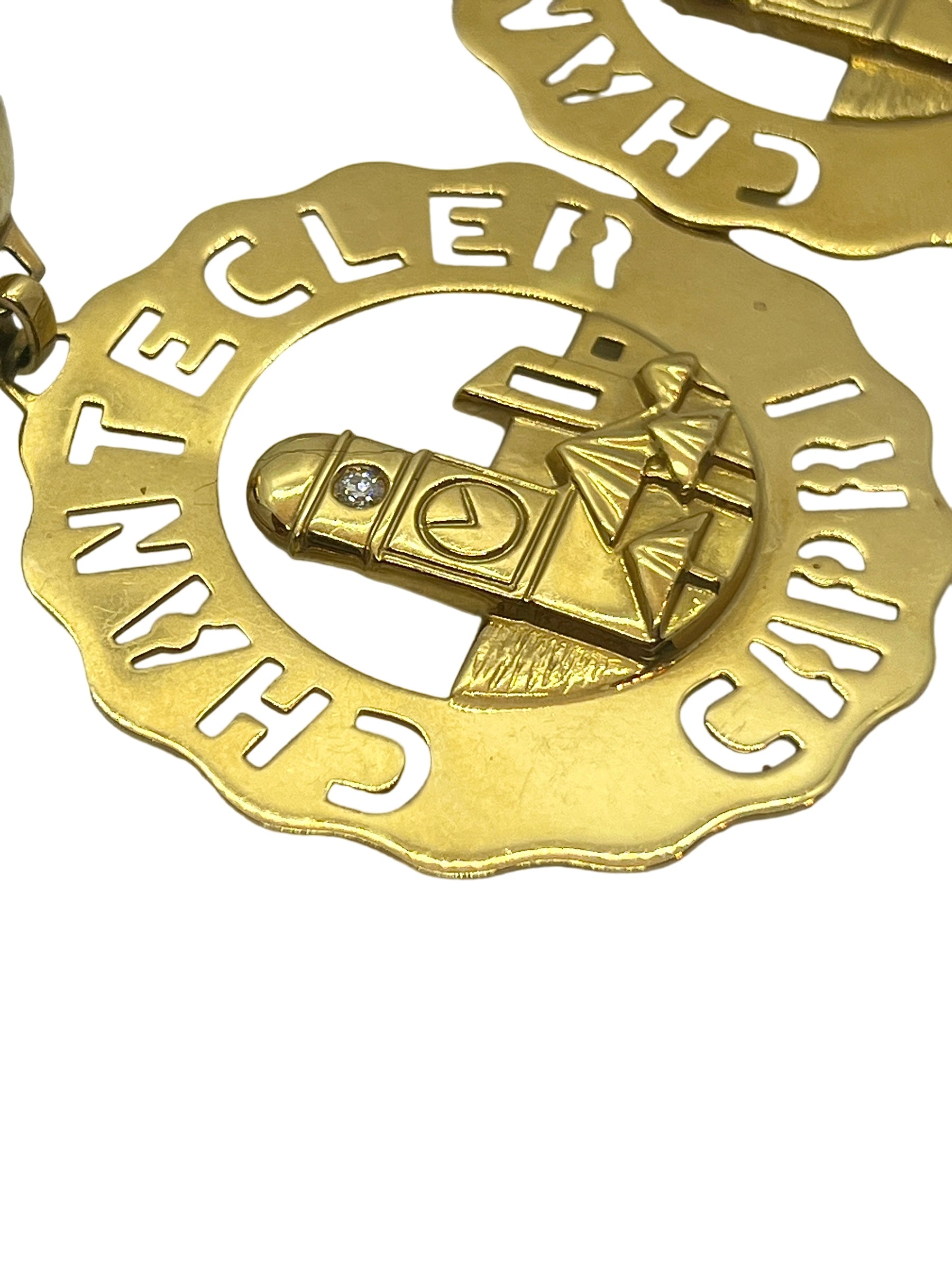 Chantecler, boucles d'oreilles en or jaune 18K