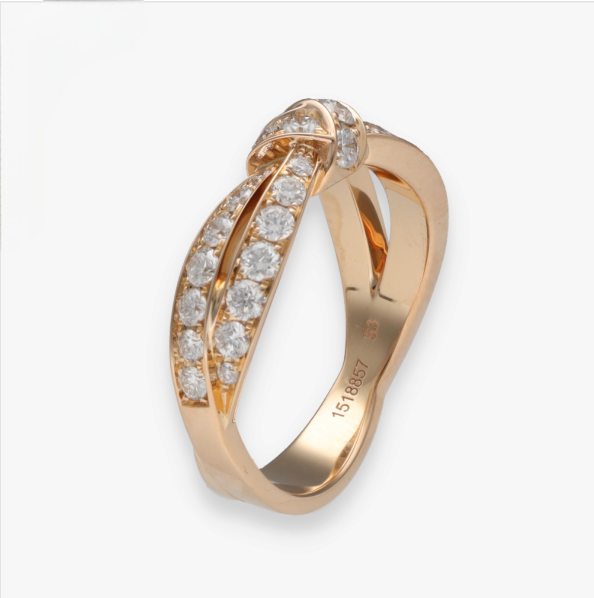 Chaumet ring collection "Liens Seduction" pink gold and diamonds