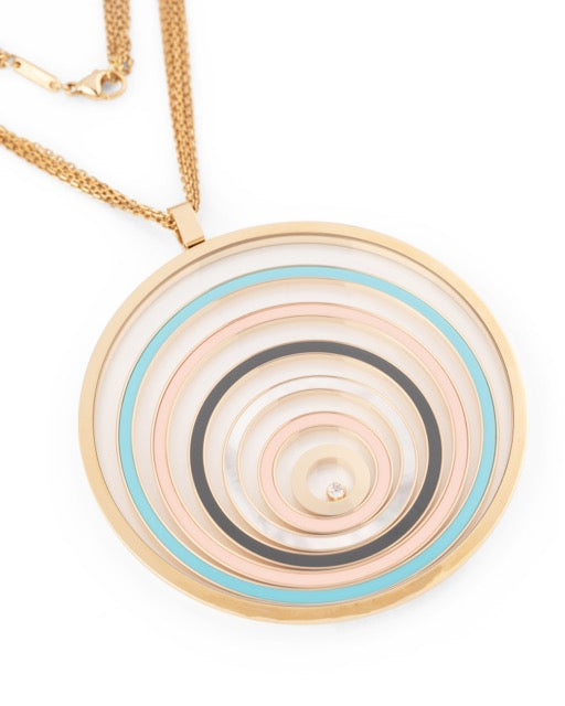 Chopard, "Happy Spirit" necklace and pendant in enamel, mother-of-pearl and diamond