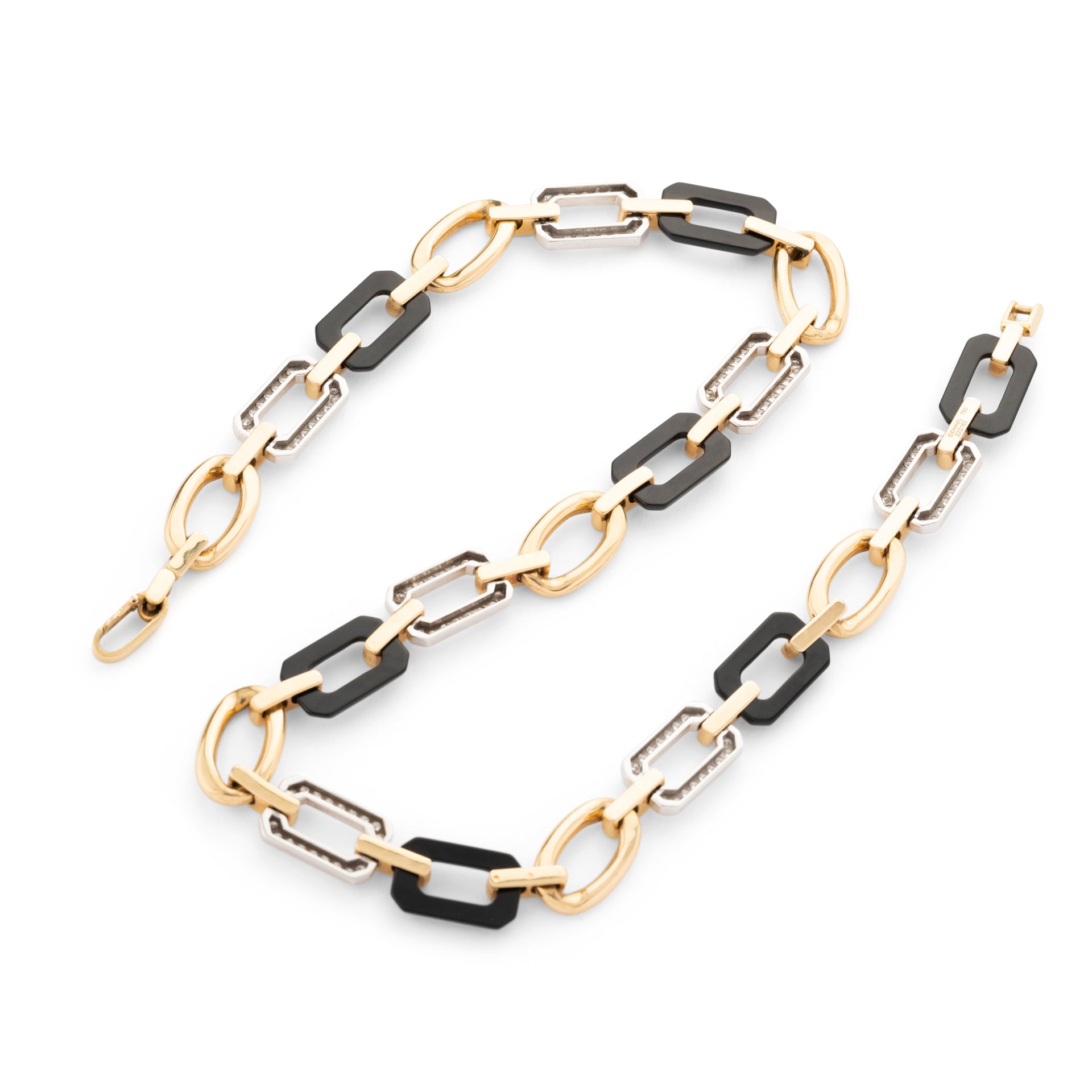Chanel Gold, Diamond and Onyx Necklace