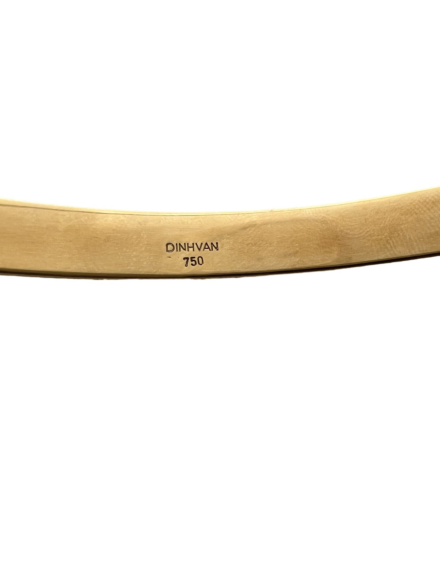 Dinh Van "Cube Lock" necklace in 18K yellow gold and diamonds