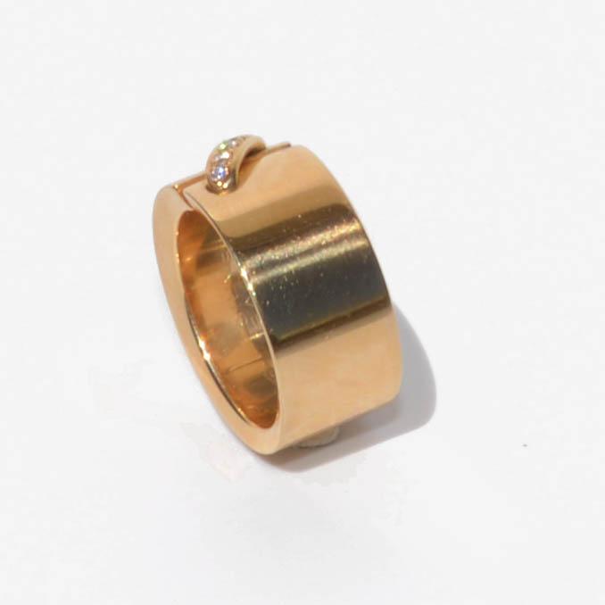 Chaumet yellow gold and diamond link model ring