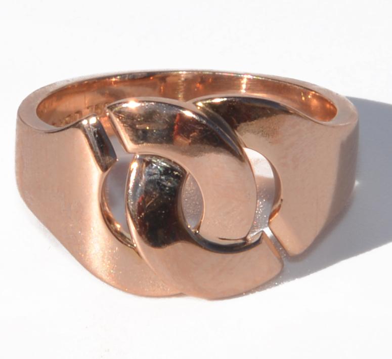 Dinh Van rose gold ring, Menottes model R12