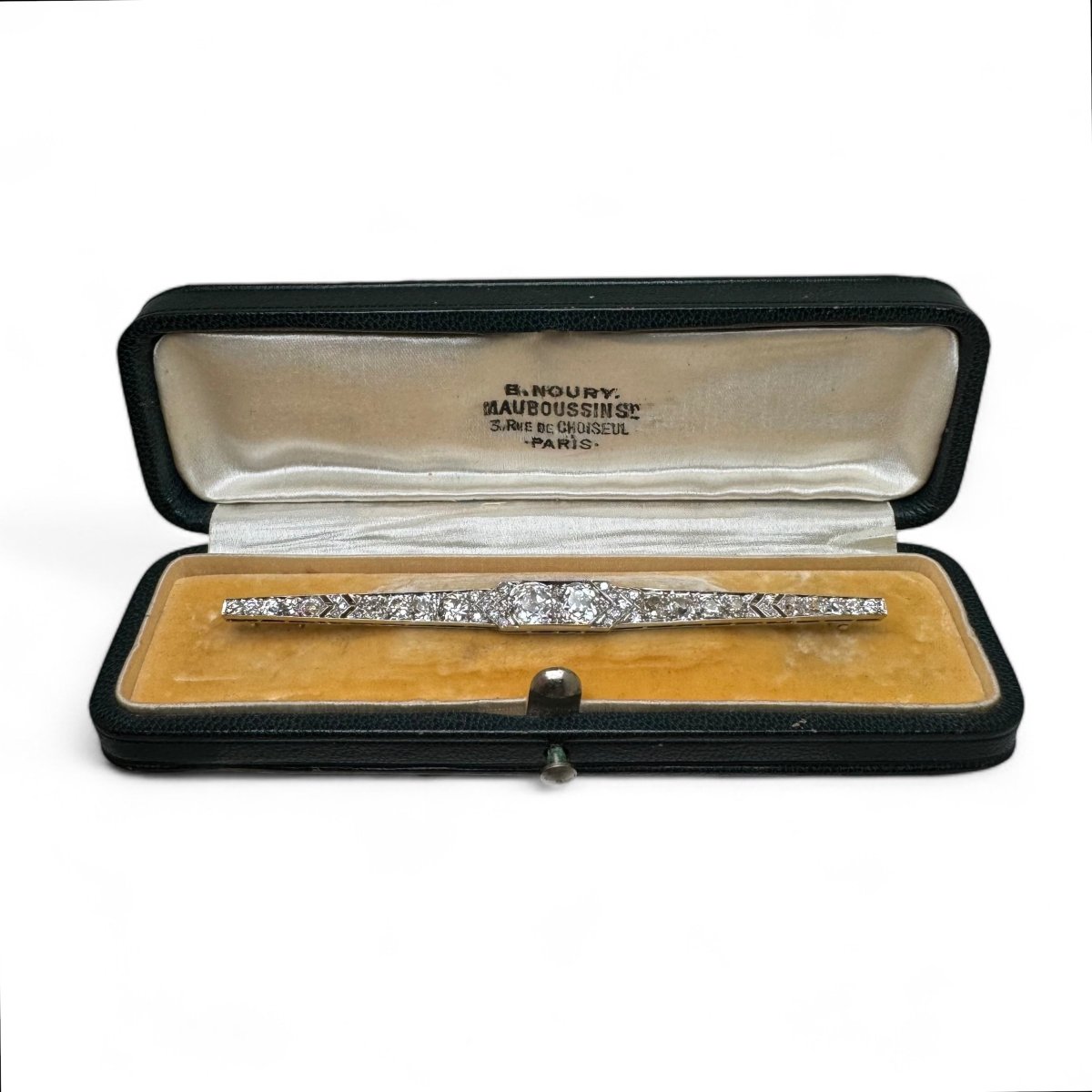 B. NOURY MAUBOUSSIN Broche barrette Diamants Art-Déco