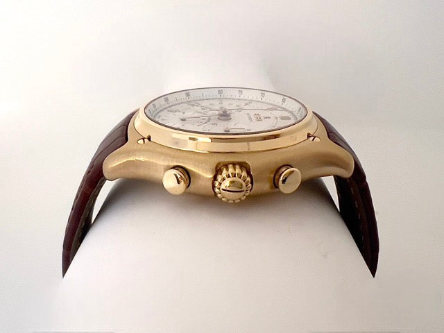Ebel, Modulor Chronograph watch in gold on alligator