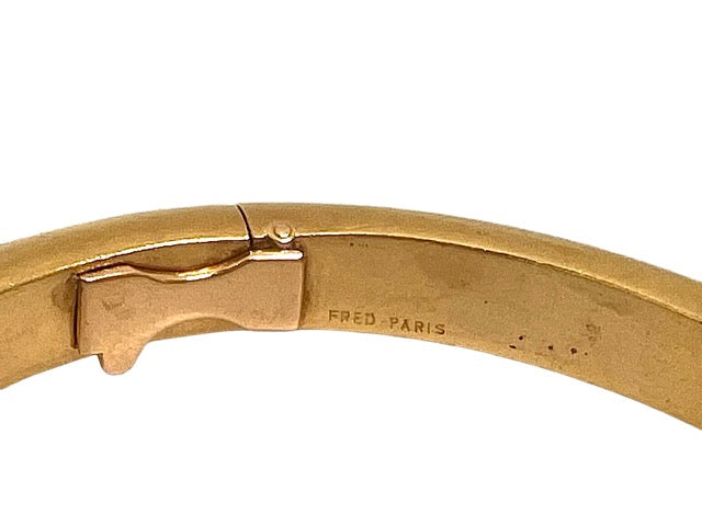 Fred, vintage "Isaure" bracelet in 2 tones of gold, platinum and diamonds