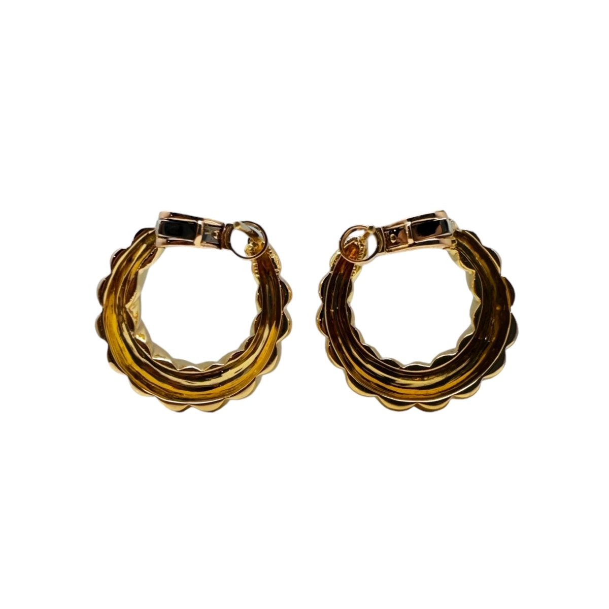 CARTIER Boucles d’oreilles créoles en or jaune. - Maison Eloe