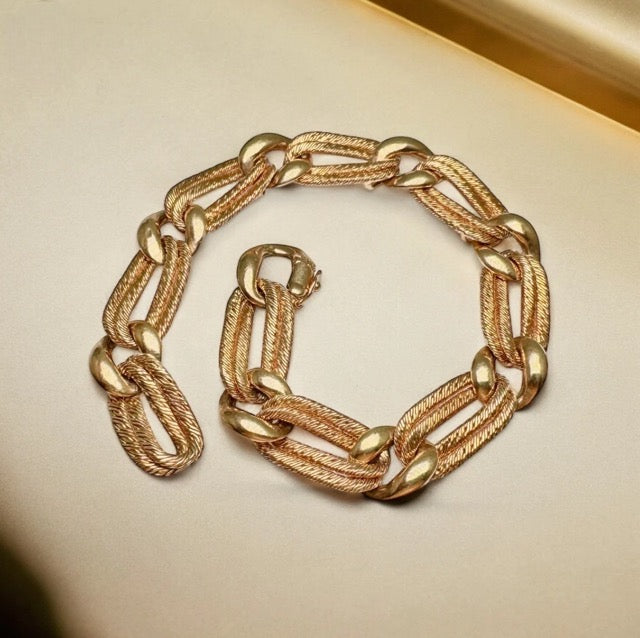 Georges Lenfant, rare 18k yellow gold bracelet