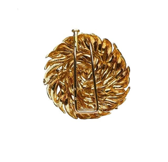 Hermès yellow gold brooch